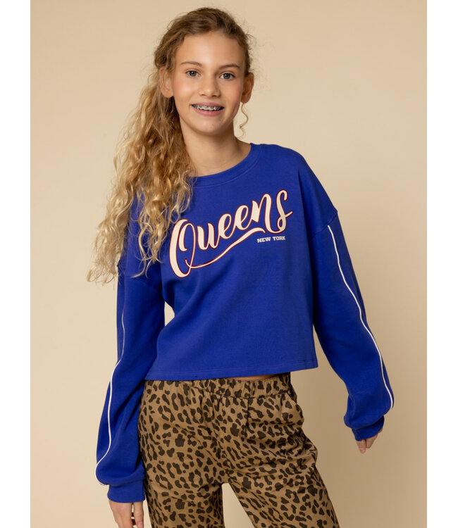 Cropped Sweater Blue Queens