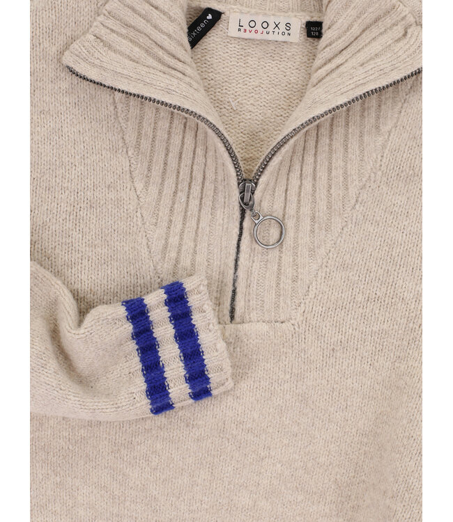 Gebreide schipperstrui Sand Melee