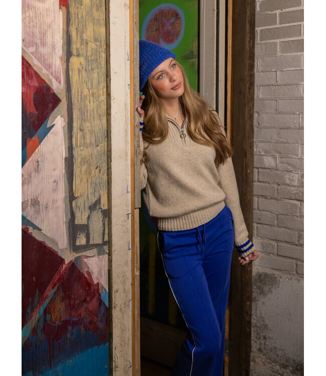 Gebreide schipperstrui Sand Melee