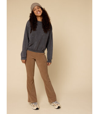 LOOXS 10sixteen Flared Corduroy flared pants Clay