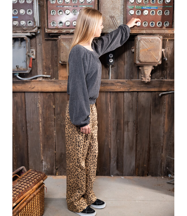 Katoenen baggy broek Leopard