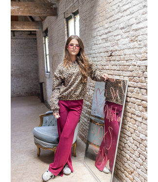 LOOXS 10sixteen Wide leg sweat pants Red Rose