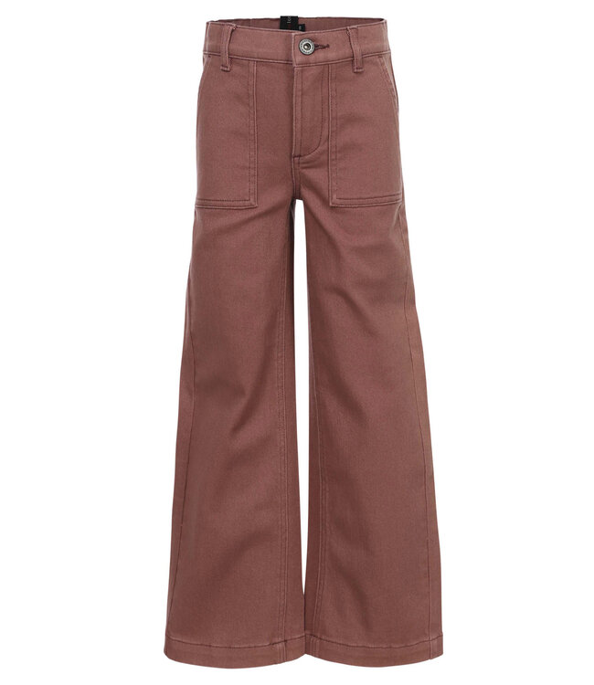 Colored wide leg denim Mauve Blush
