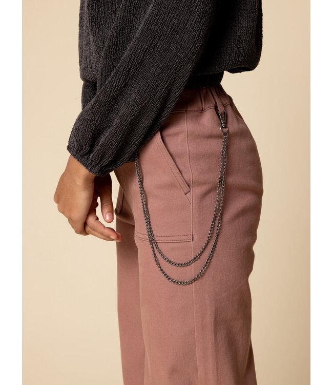 Colored wide leg denim Mauve Blush