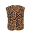 LXS Oversized gilet Teddy Leopard