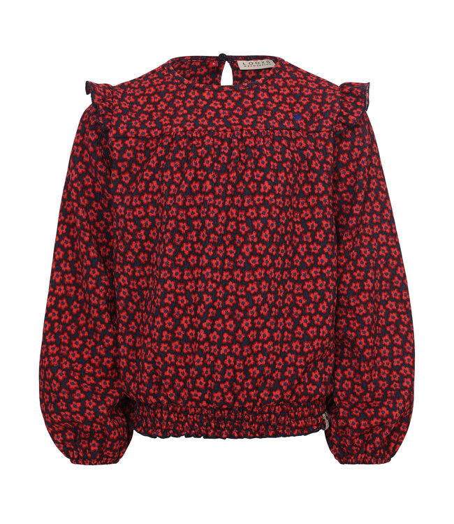 Blouse crincle Red Flower