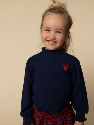 LOOXS Little Lace top Donker Blauw