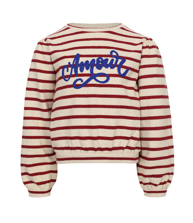 Sweater Lurex Stripe Red