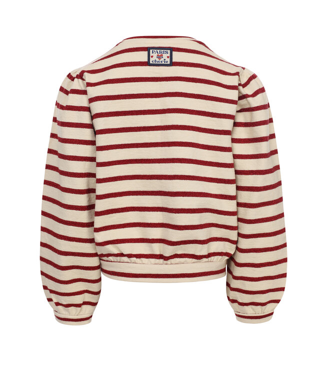 Sweater Lurex Stripe Red