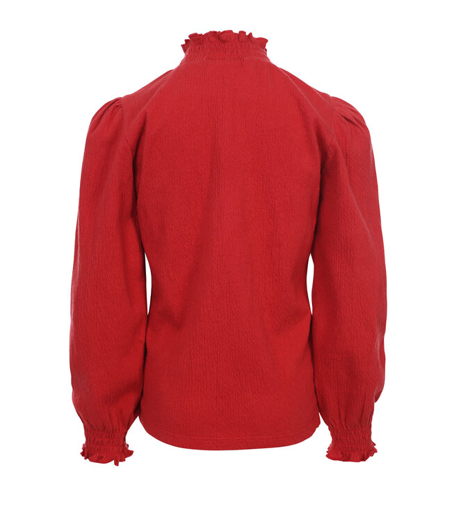 Fancy jersey Krinkel top Bright Red