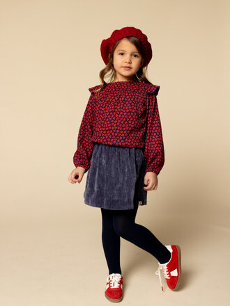 LOOXS Little Velours rokje Donker Blauw LOOXS Little Velours rokje Donker Blauw