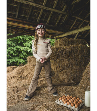 LOOXS Little Flared pants rib jersey Mini Leopard