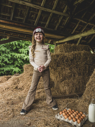 LOOXS Little Flared pants rib jersey Mini Leopard