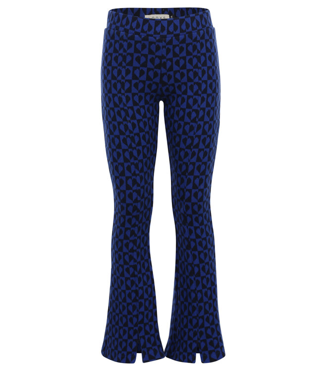 Flared pants jaquard Blue Hearts