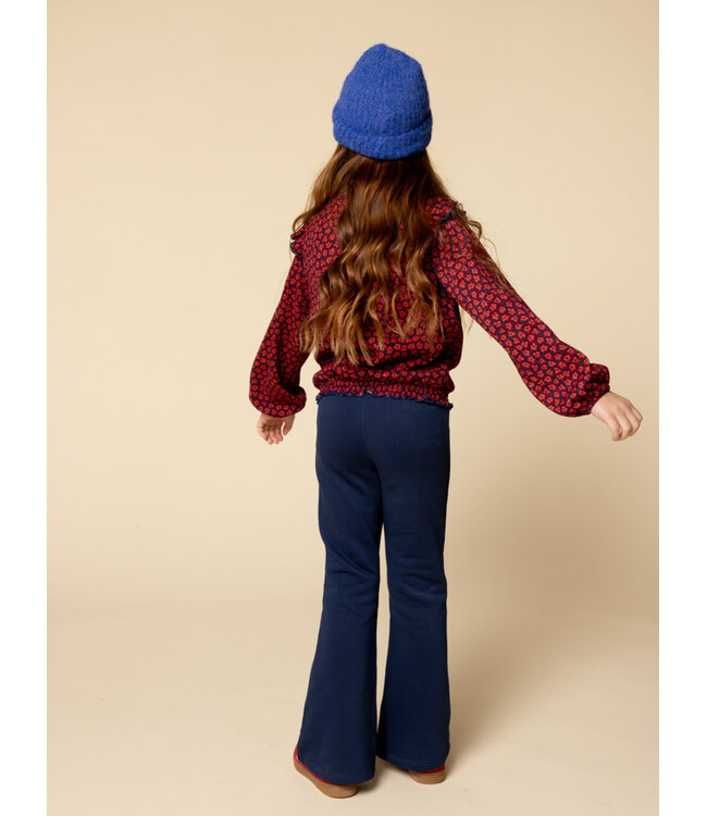 Flared Sweat Broekje Donker Blauw