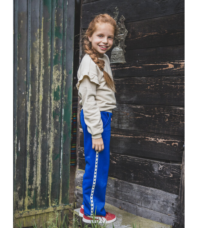 Sporty Sweat pants Cobalt Lurex