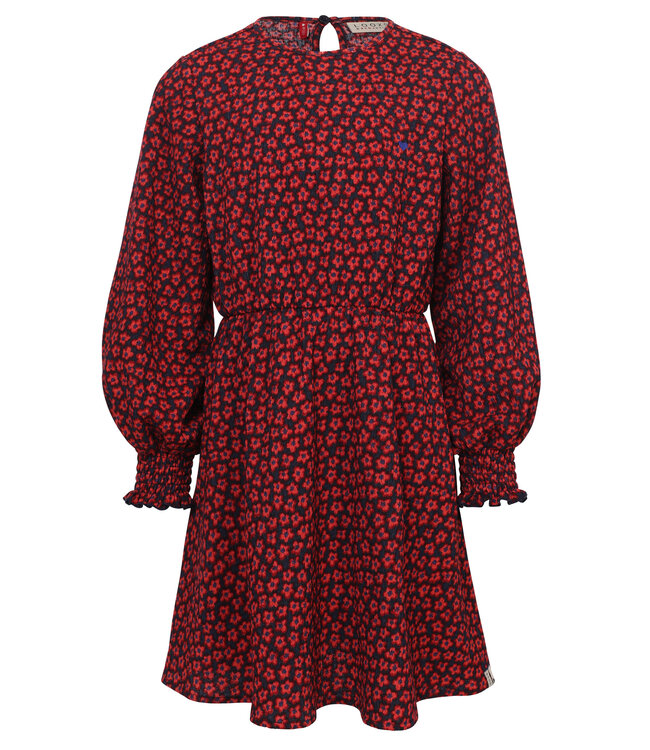 Dress Crincle Red Flower