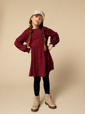 LOOXS Little Dress Crincle Red Flower LOOXS Little Dress Crincle Red Flower