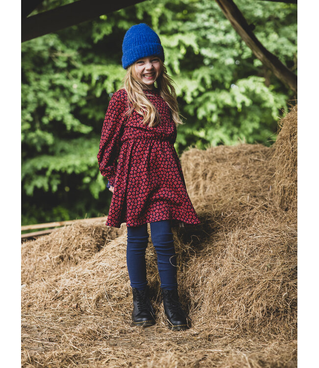 Dress Crincle Red Flower