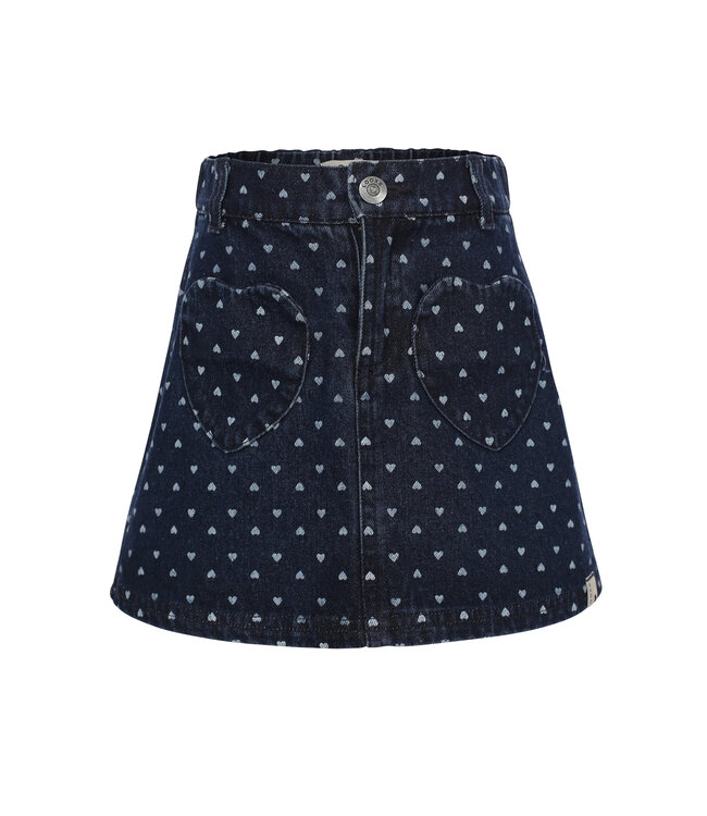 Mini Rokje Dark Denim Hearts
