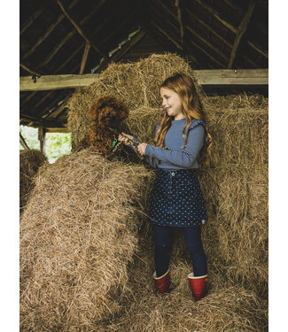 LOOXS Little Mini Rokje Dark Denim Hearts