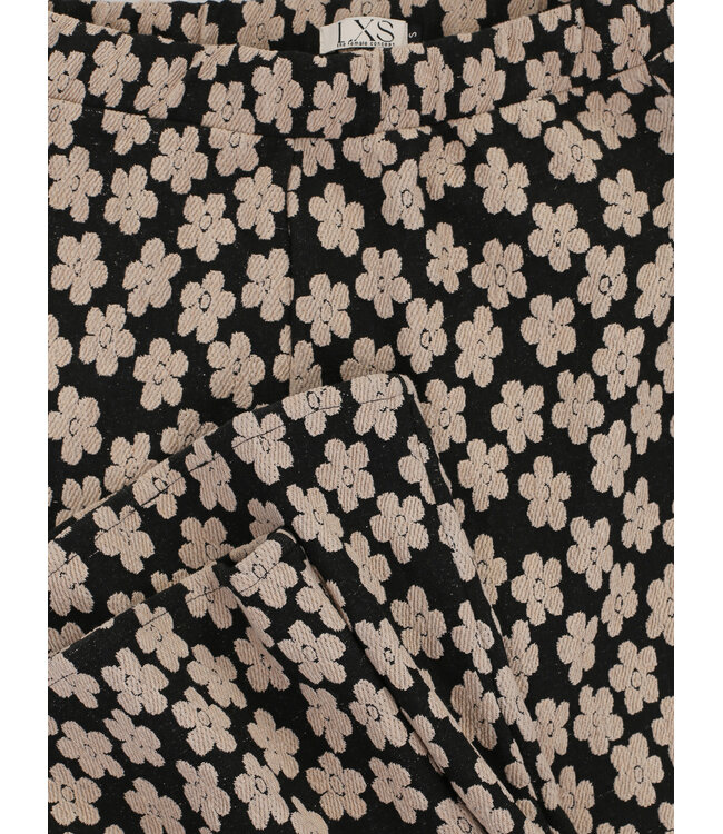 LXS Flared pants Flowerfield Black