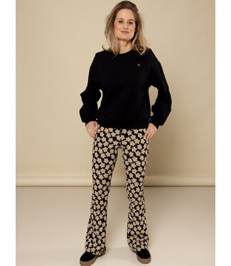 LXS the female concept LXS Flared pants Flowerfield Black