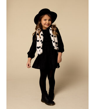 LOOXS Little Zwart jurkje Lace Look