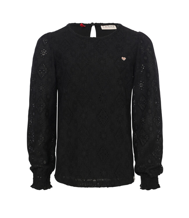 Lace top Zwart