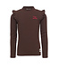 T-shirt rib jersey Dark Brown
