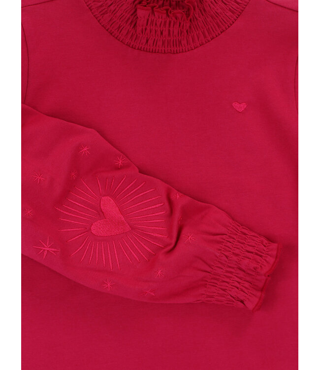 Fancy jersey Crincle top Pink Rose