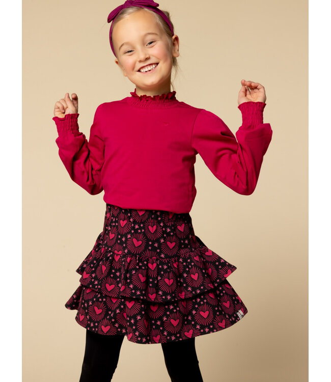 Fancy jersey Krinkel top Pink Rose