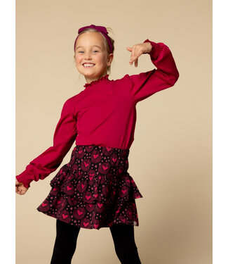 LOOXS Little Fancy jersey Krinkel top Pink Rose