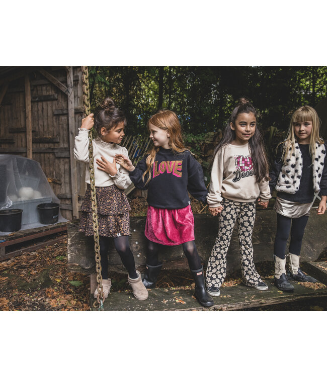 Flared broek Flowerfield Zwart