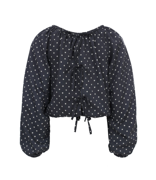 Blouse Bows Midnight Stars
