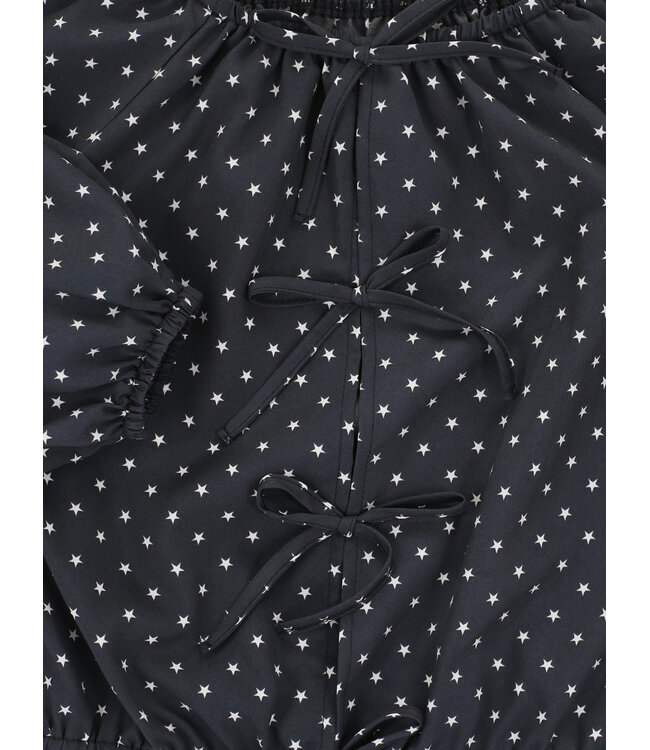 Blouse Bows Midnight Stars