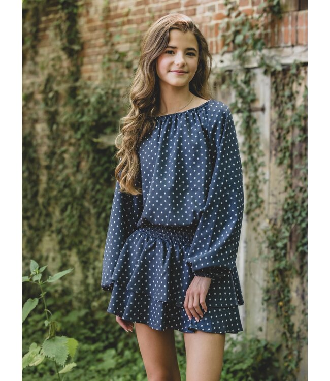 Bluse Muidnight Sternen und Schleifen