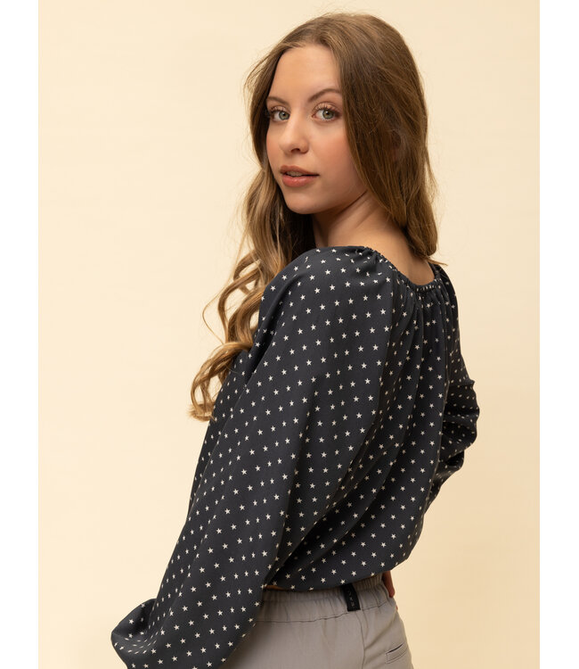 Bluse Muidnight Sternen und Schleifen