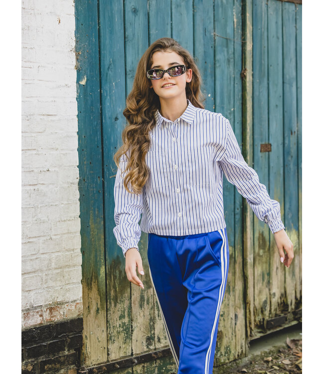 Blouse Striped Cobalt