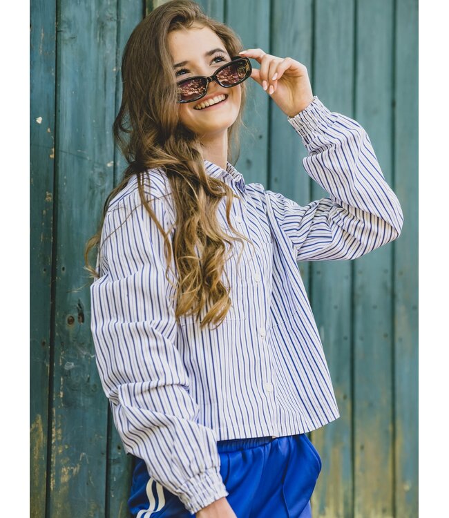 Blouse Striped Cobalt