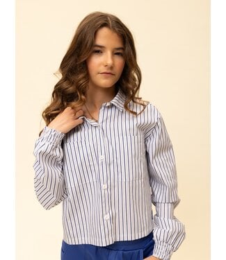 LOOXS 10sixteen Blouse Gestreept Kobalt