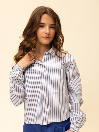 LOOXS 10sixteen Blouse Gestreept Kobalt LOOXS 10sixteen Blouse Gestreept Kobalt