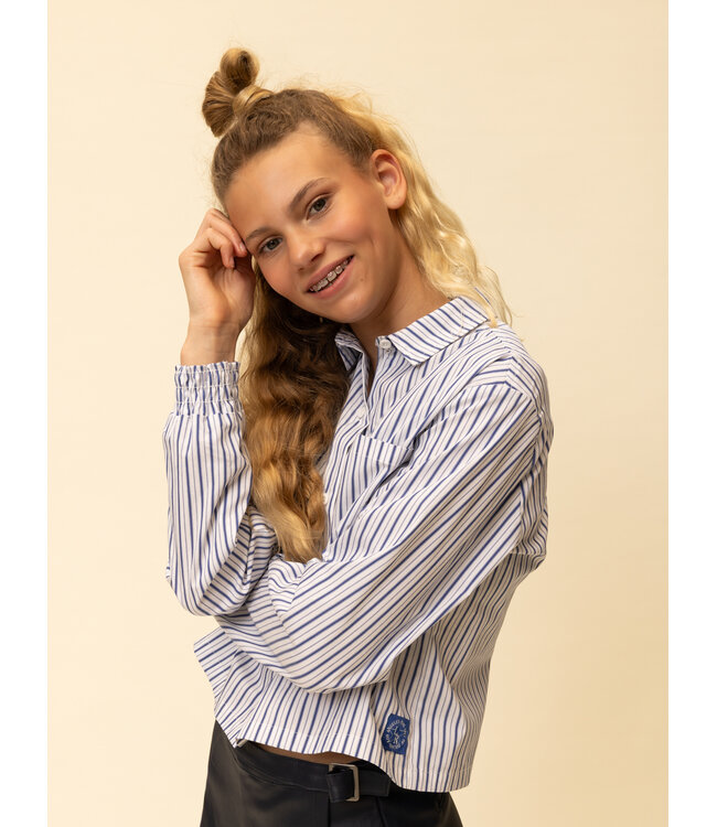 Blouse Gestreept Kobalt