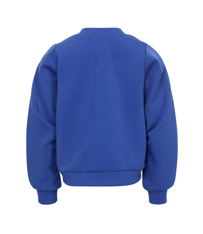 Kobaltblauer V-Ausschnitt-Pullover