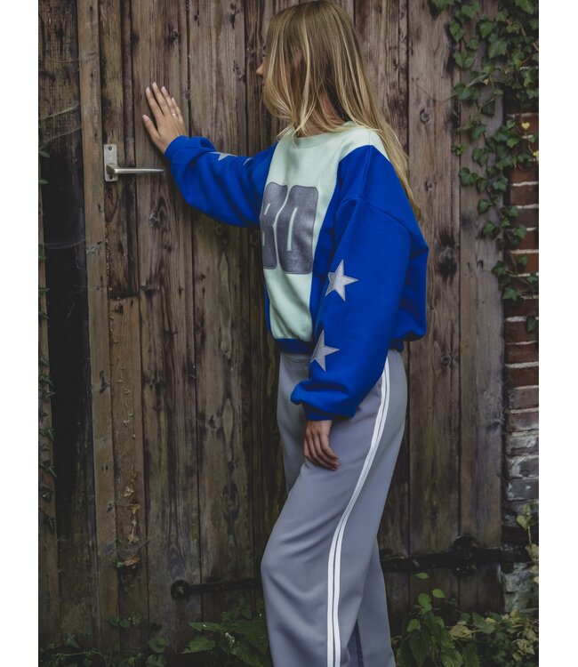 Sporty Pantalon wide leg Mouse Grey