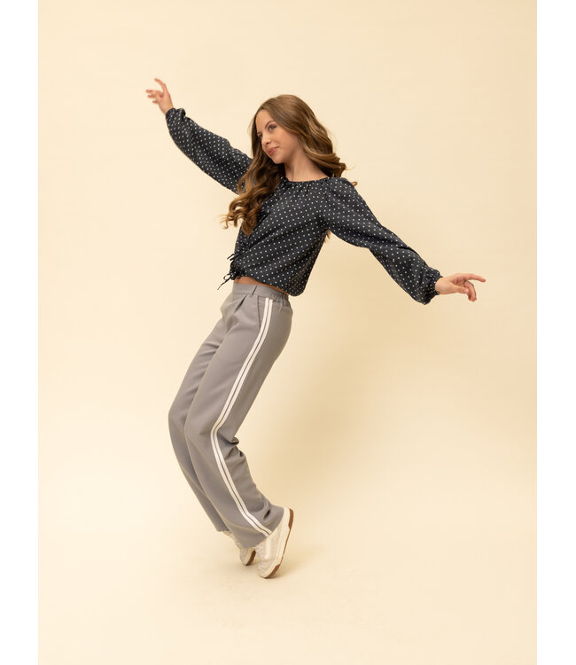 Sporty Pantalon wide leg Mouse Grey