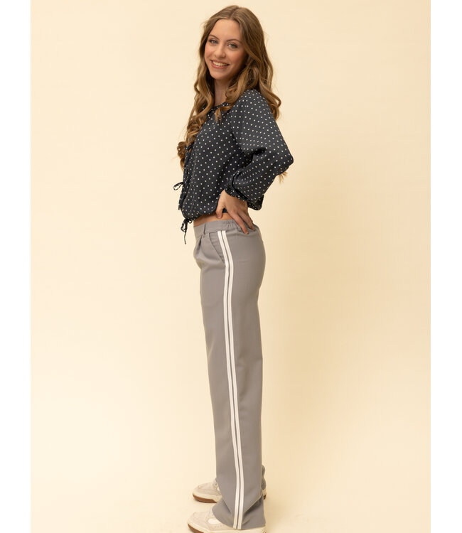 Sporty Pantalon wide leg Mouse Grey