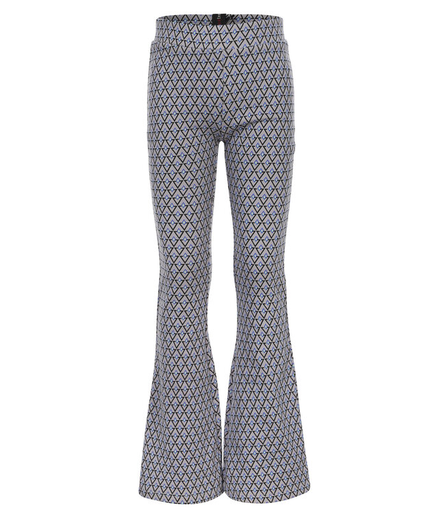 Flared sweat broek kobalt dessin