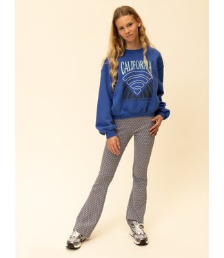 LOOXS 10sixteen Flared sweat broek kobalt dessin