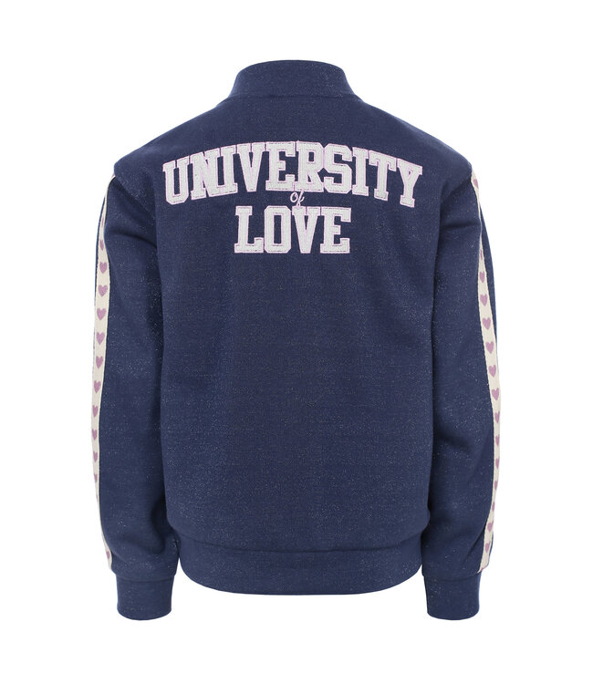 Baseball vest Blauw Lurex